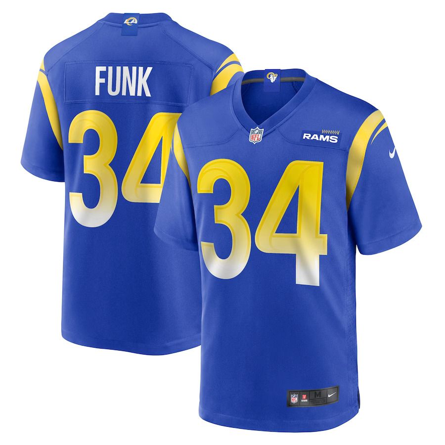 Men Los Angeles Rams #34 Jake Funk Nike Royal Game Player NFL Jersey